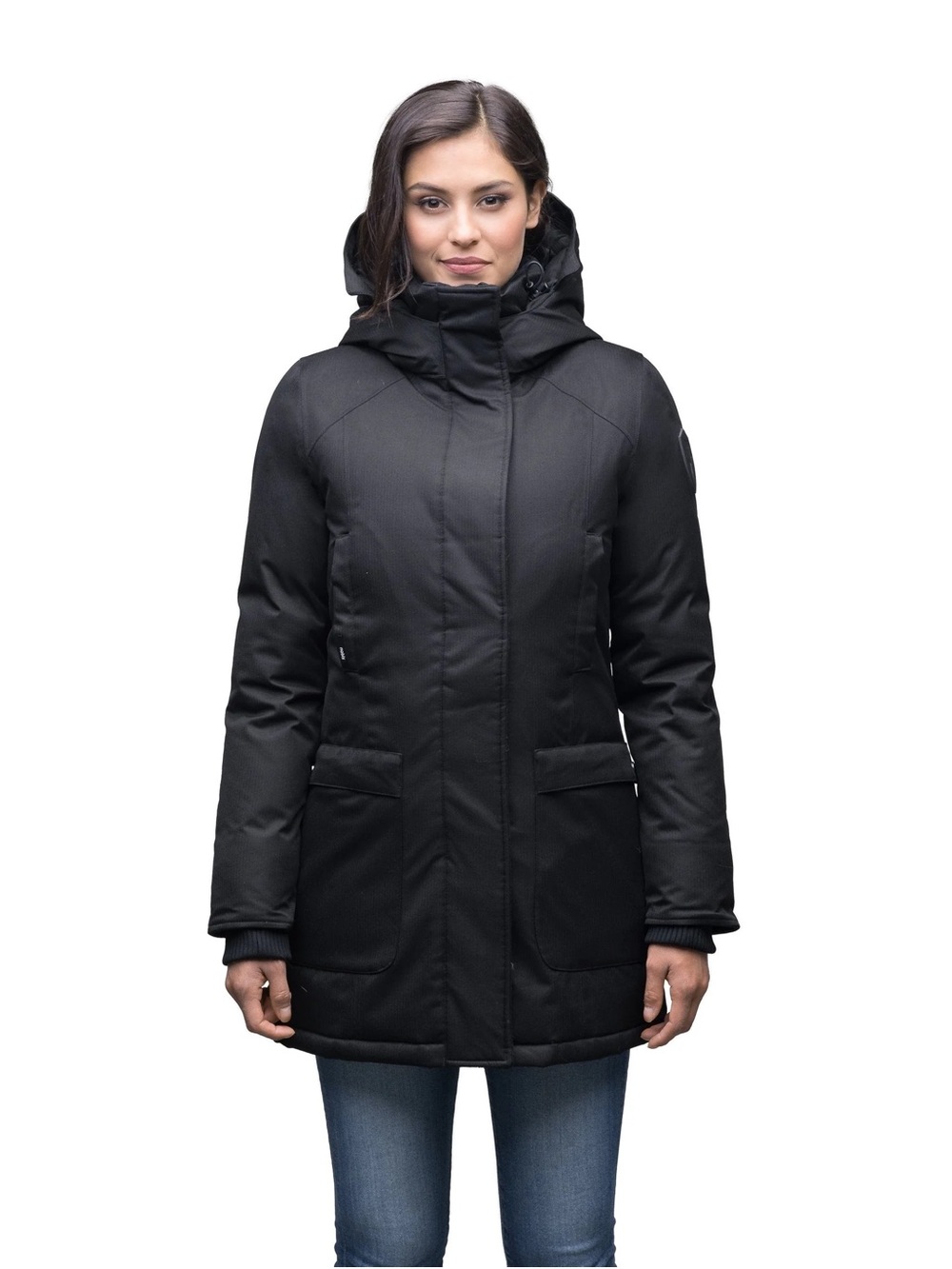 Nobis Carla Down Parka Women's Black Jacket with Hood